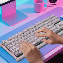 Raised Button 64-key stickers cover common keys and support efficient typing.