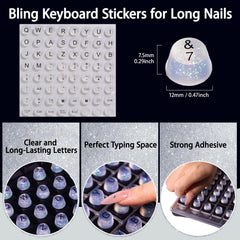 Raised Button universal-fit stickers suit most keyboards for wired or wireless setups.