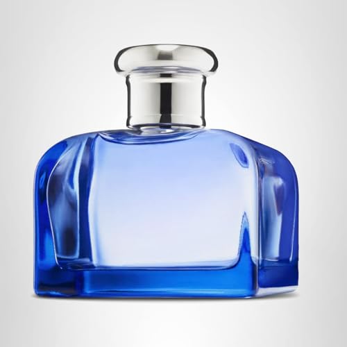 Ralph Lauren Blue bottle with silver cap evokes coastal sophistication.
