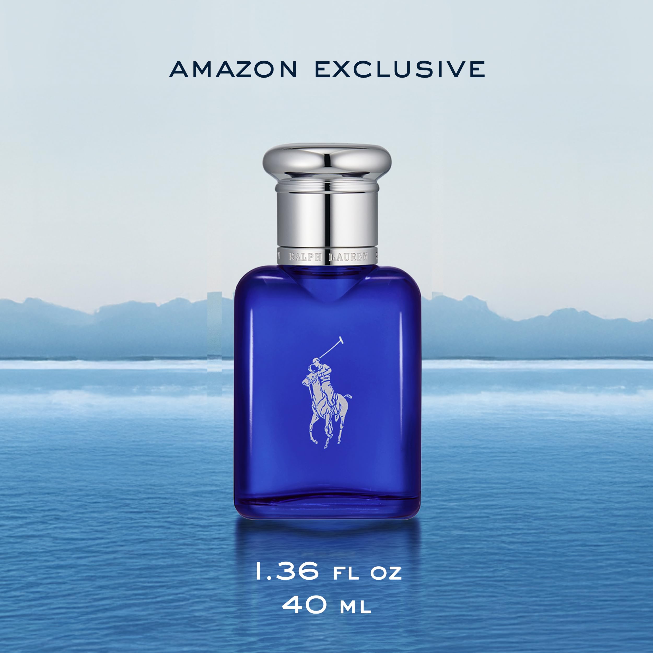 Ralph Lauren Polo Blue EDT bottle cap close-up highlights premium design and lasting appeal.