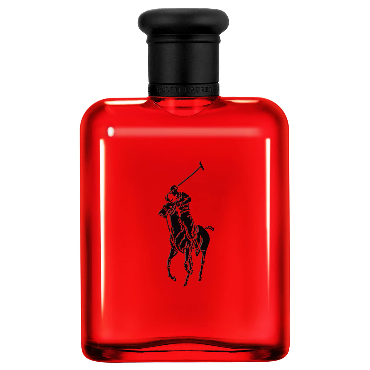 Ralph Lauren Polo Red bottle close-up, bold design for confident evenings.