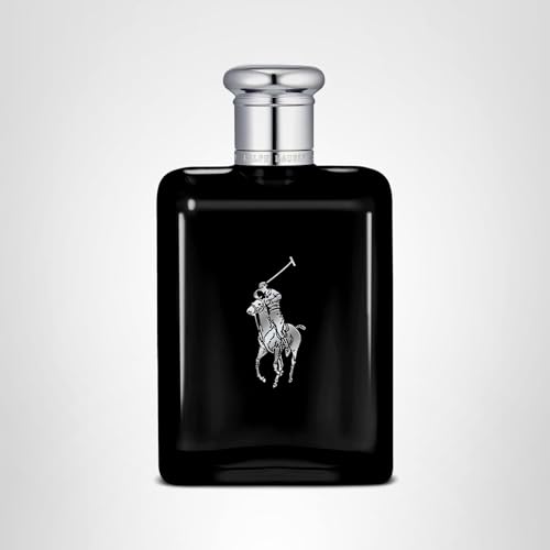 Ralph Lauren Polo Black bottle spray in use, suggesting lasting freshness from day to night.