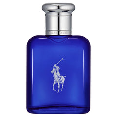 Ralph Lauren Polo Blue bottle closeup showing the royal blue finish for daily freshness
