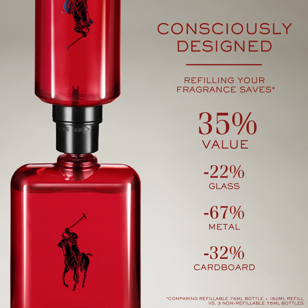 Polo Red bottle on display emphasizes elegant home décor.
