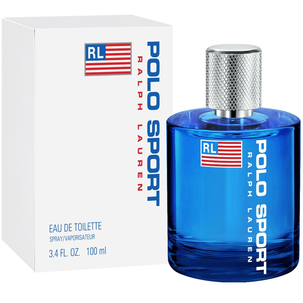 Ralph Lauren Polo Sport spray action on wrist for quick refresh after workouts