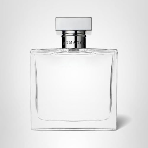 Ralph Lauren Romance glass bottle with light reflections, premium aesthetics