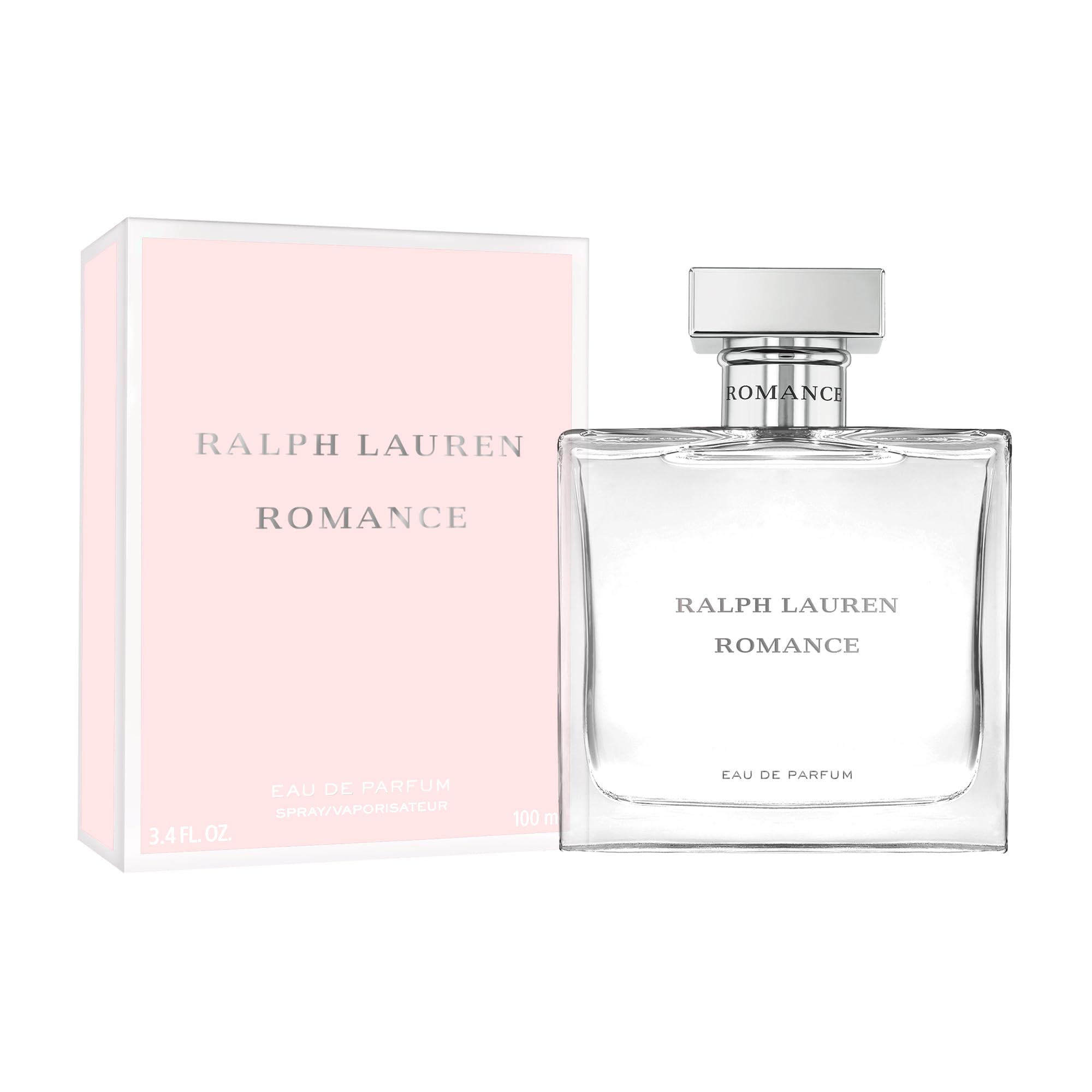 Ralph Lauren Romance EDP bottle front showcasing elegant glass design for daytime wear