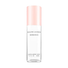 Ralph Lauren Romance hair mist on pulse points for long-lasting floral aroma.