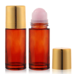 RAMFIYN amber glass roll-on bottle 50ml ready for light sensitive liquids