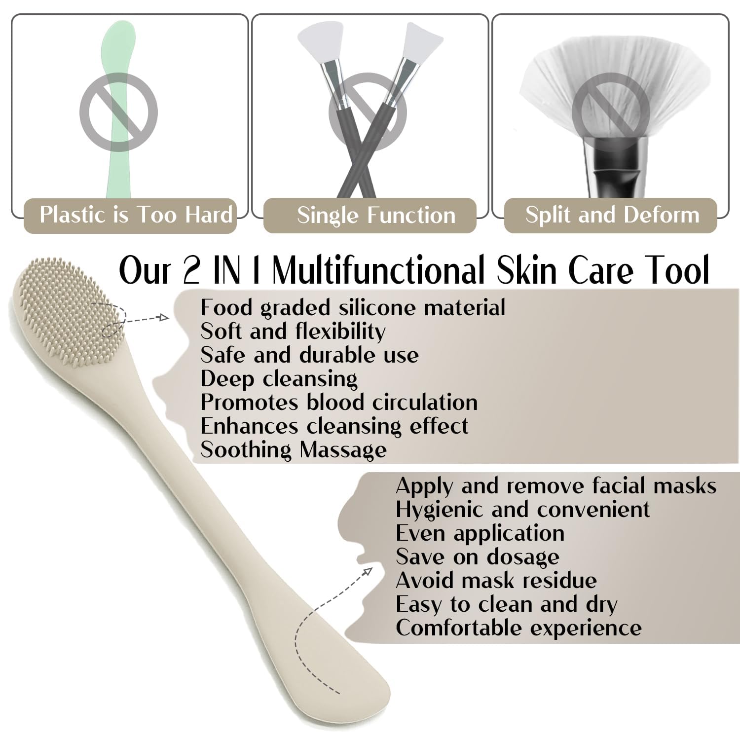 RamPula jar scoop end mask applicator for easy product transfer.