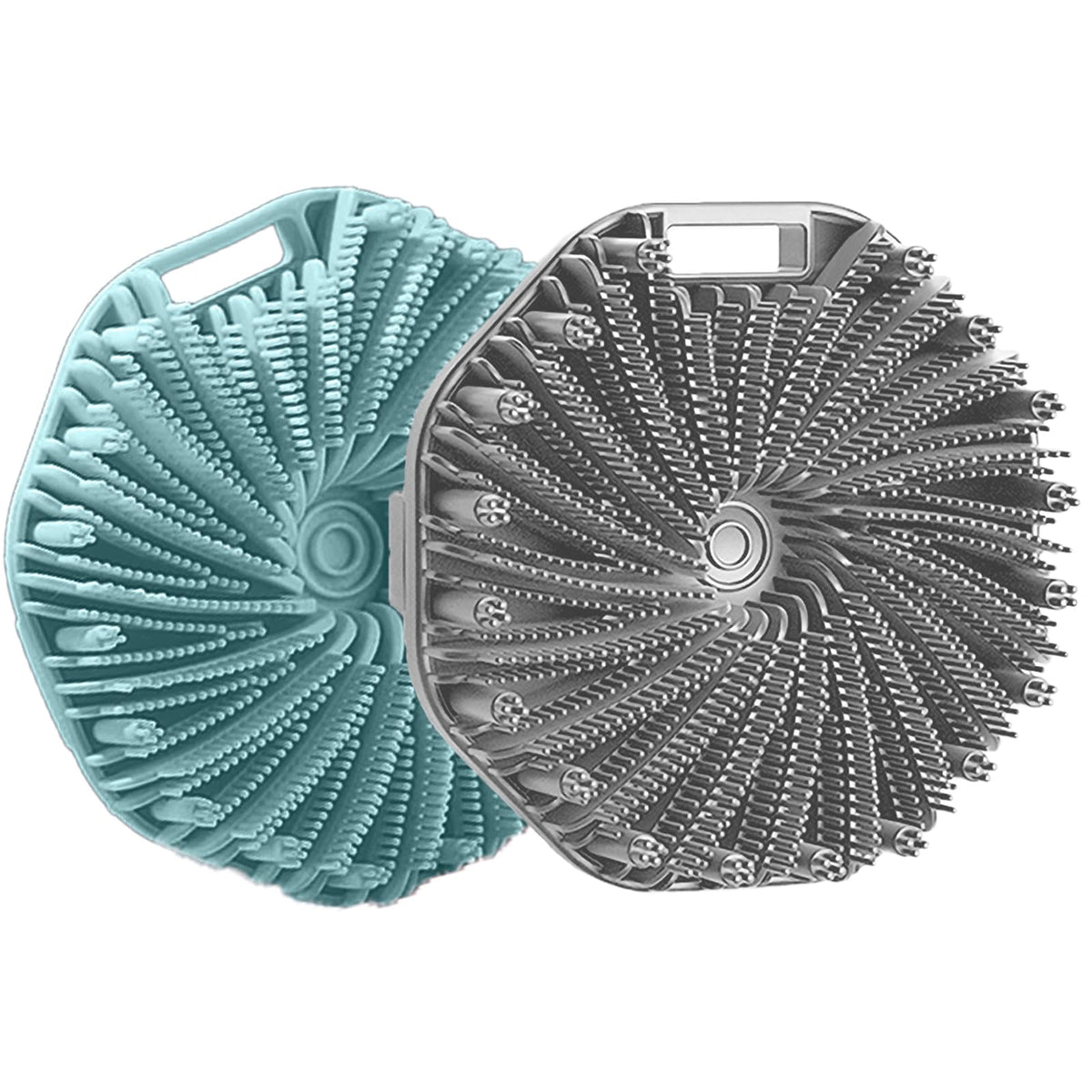 RamPula silicone body scrubber with ergonomic strap promotes secure grip and spa like cleanse