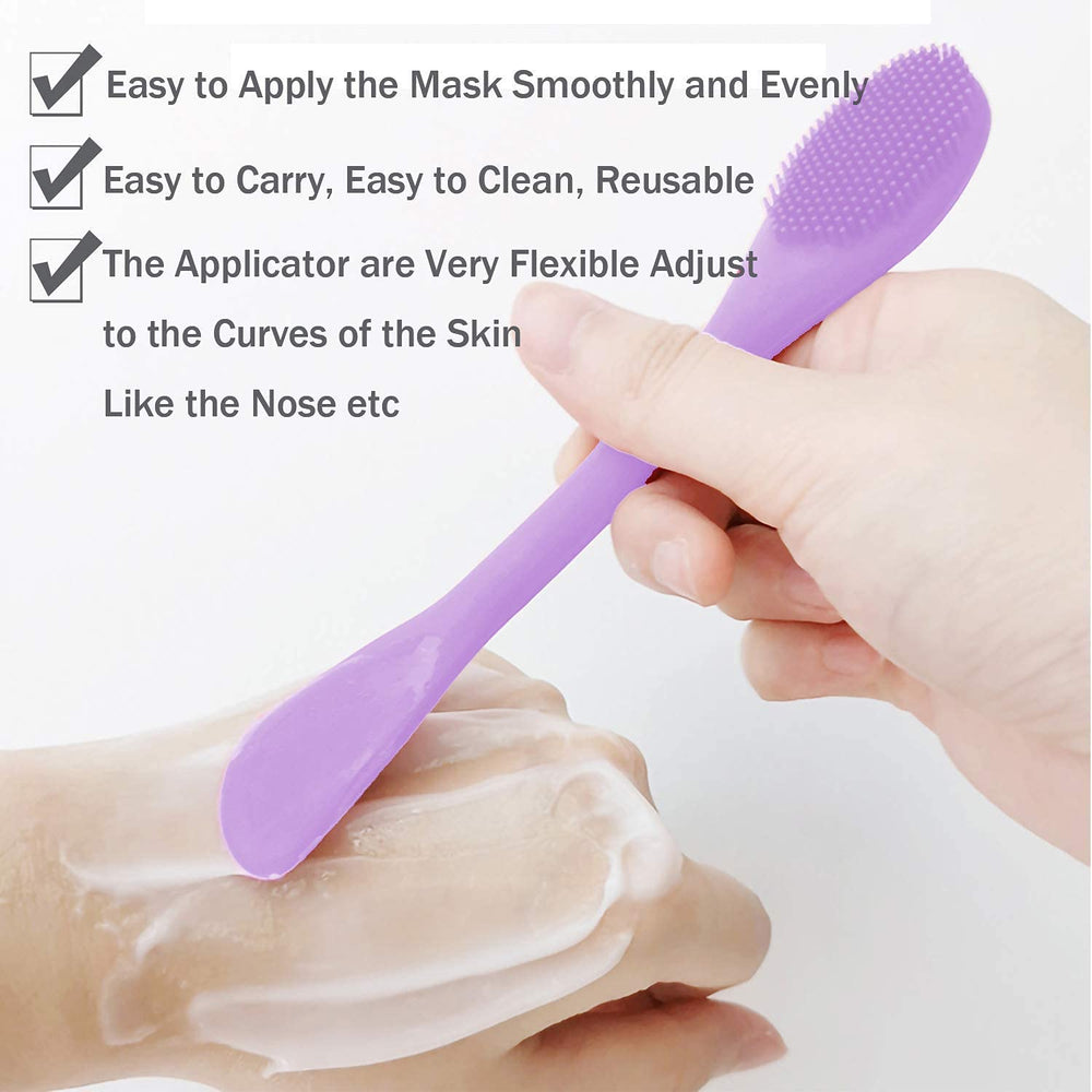 RamPula soft silicone bristles provide gentle facial massage and absorption.