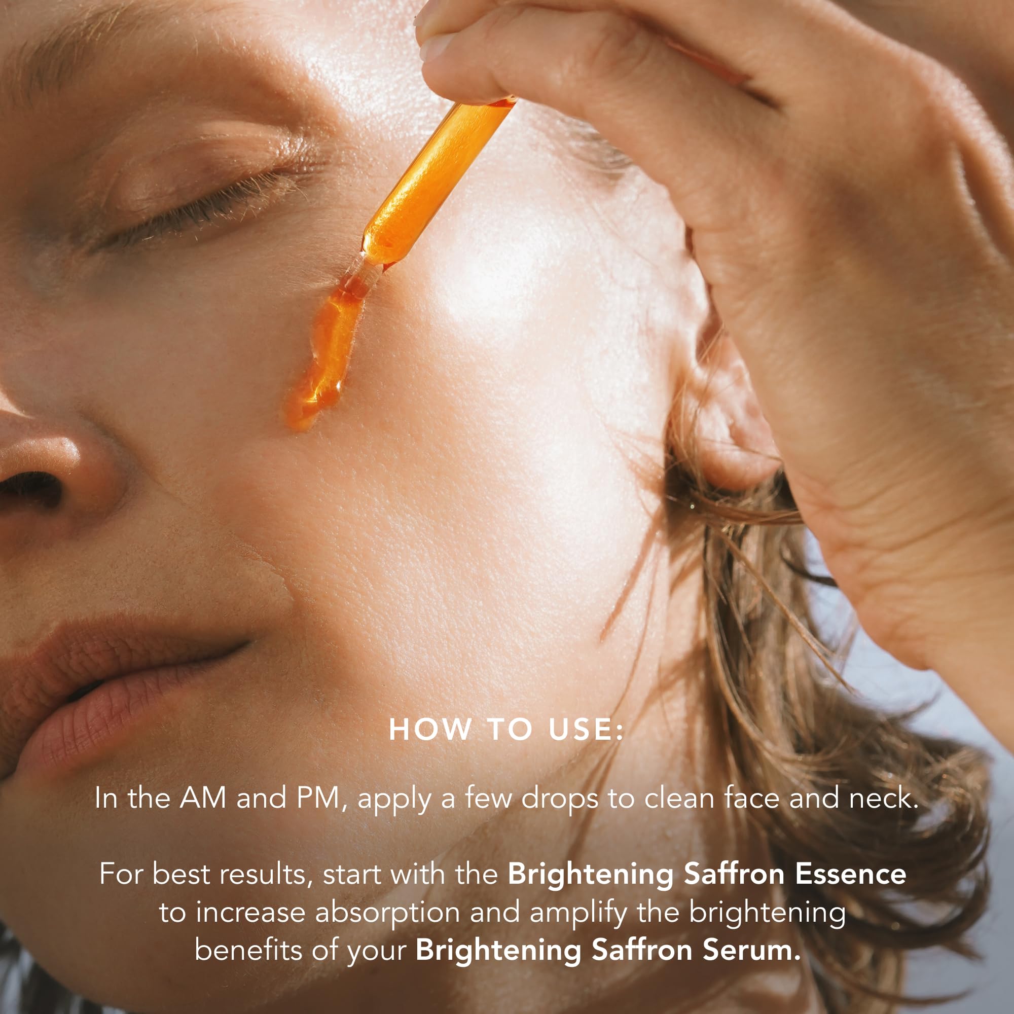 Ranavat Brightening Saffron Serum application routine demonstrates gentle massage technique.