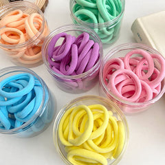 Random Mood macaron rainbow hair ties offer soft stretch and gentle grip