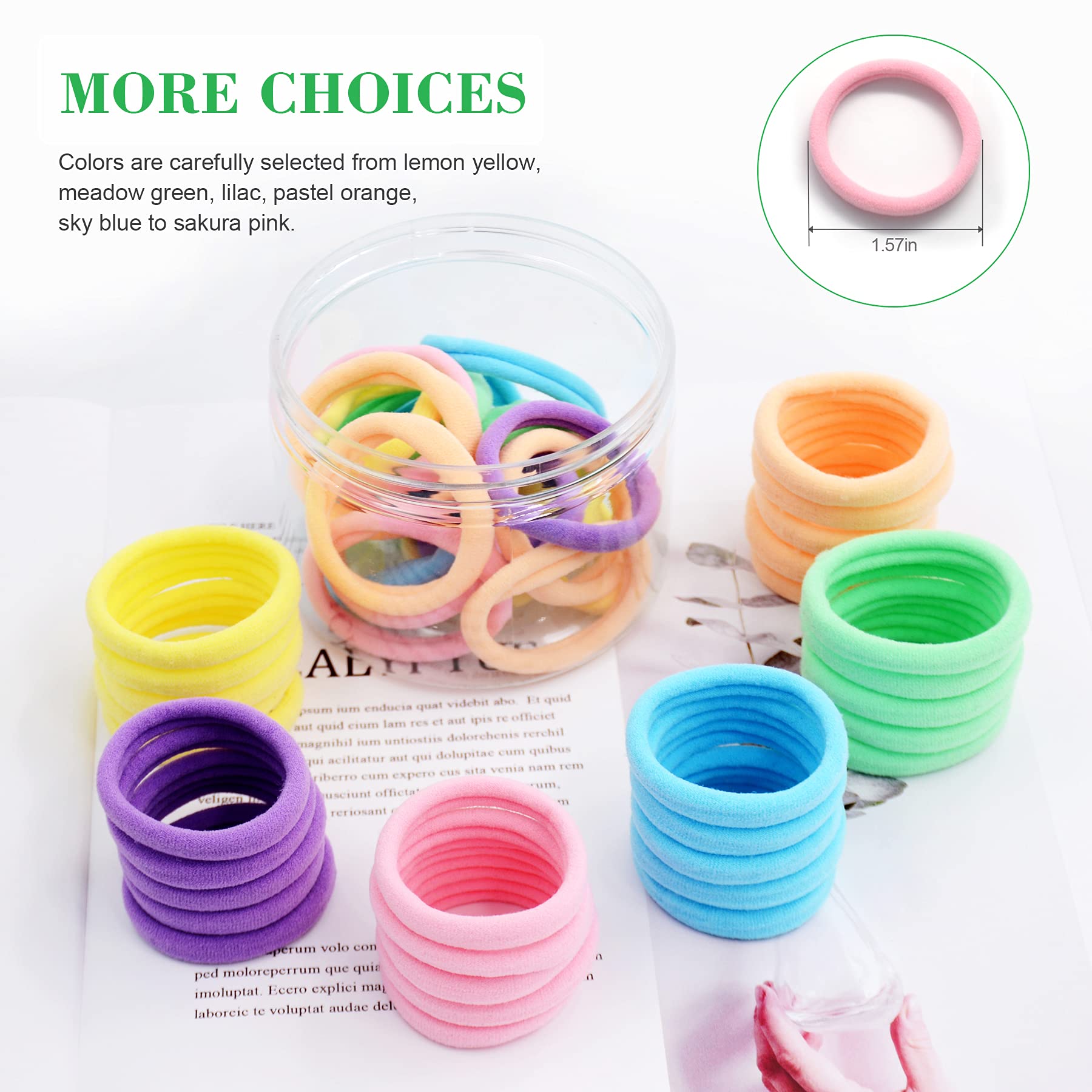 Random Mood pastel color hair ties pack for versatile outfits
