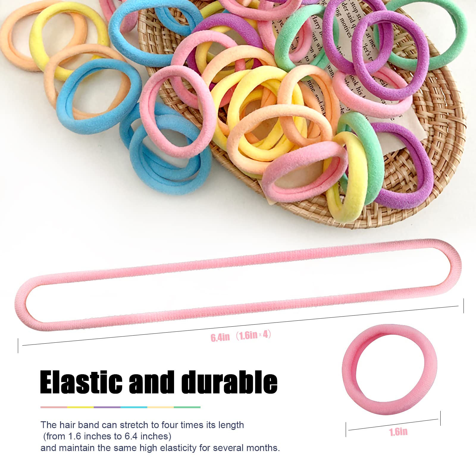 Random Mood soft elastic hair bands suited for all hair types