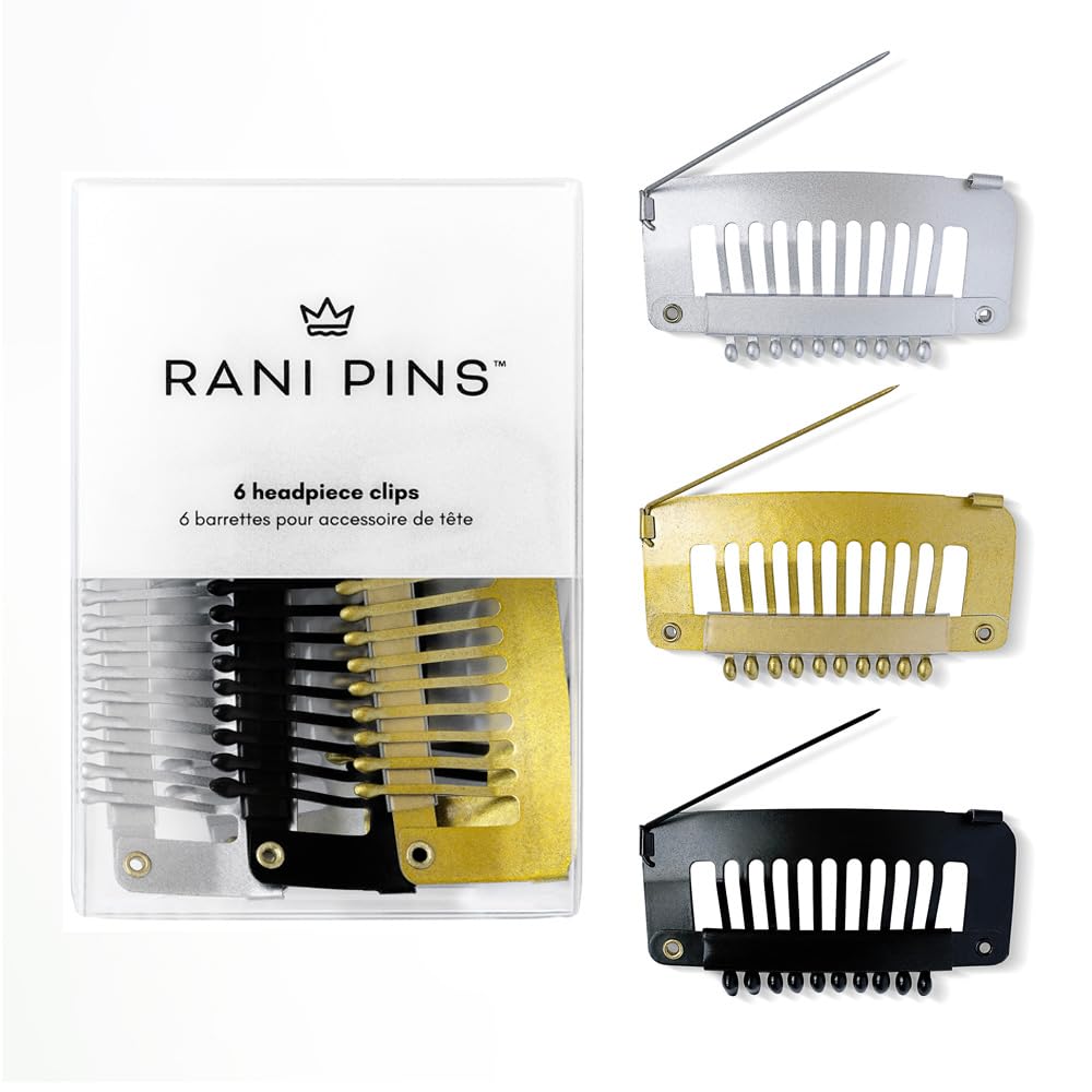 Rani Pins Premium clip dupatta negro para sujeción rápida y segura