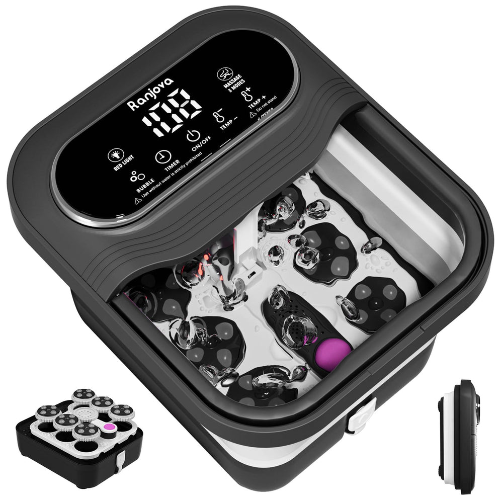 Ranjova collapsible foot spa with foldable design for compact storage and quick setup.