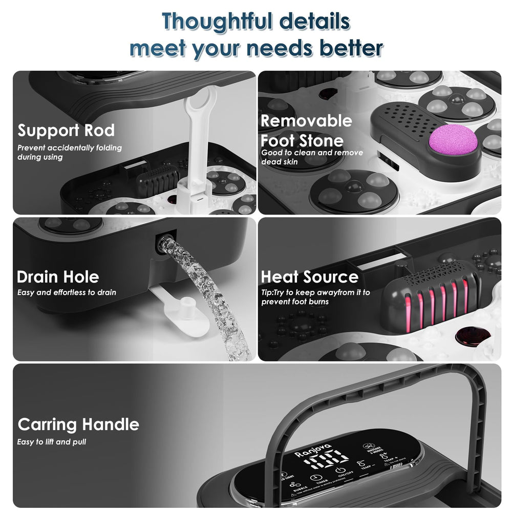 Ranjova detachable massage base and balls simplify cleaning and maintenance.