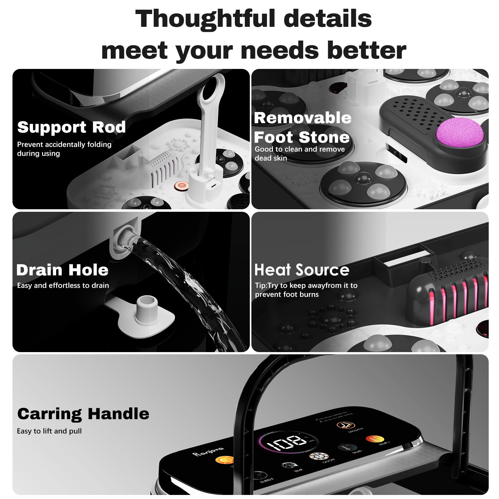 Ranjova foot spa collapsible design stores neatly in small spaces