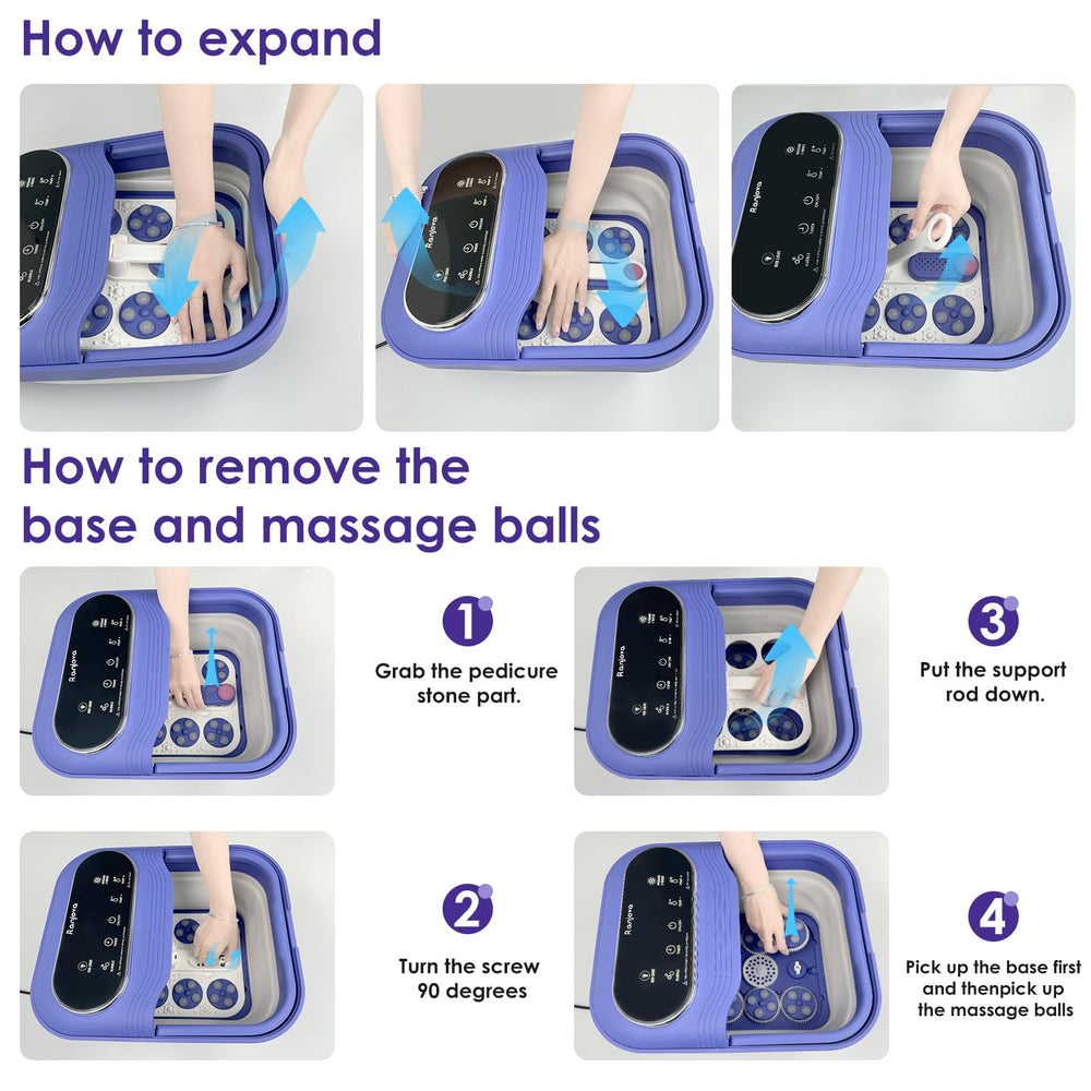 Ranjova Foot Spa foldable storage in compact setup