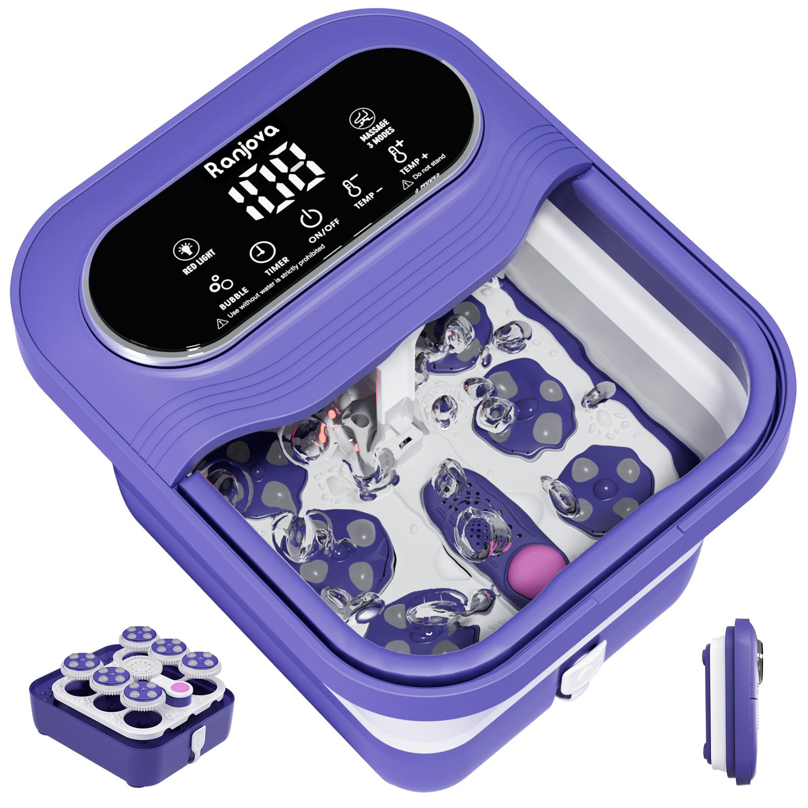 Ranjova Foot Spa rotary massage targets pressure points for soothing feet