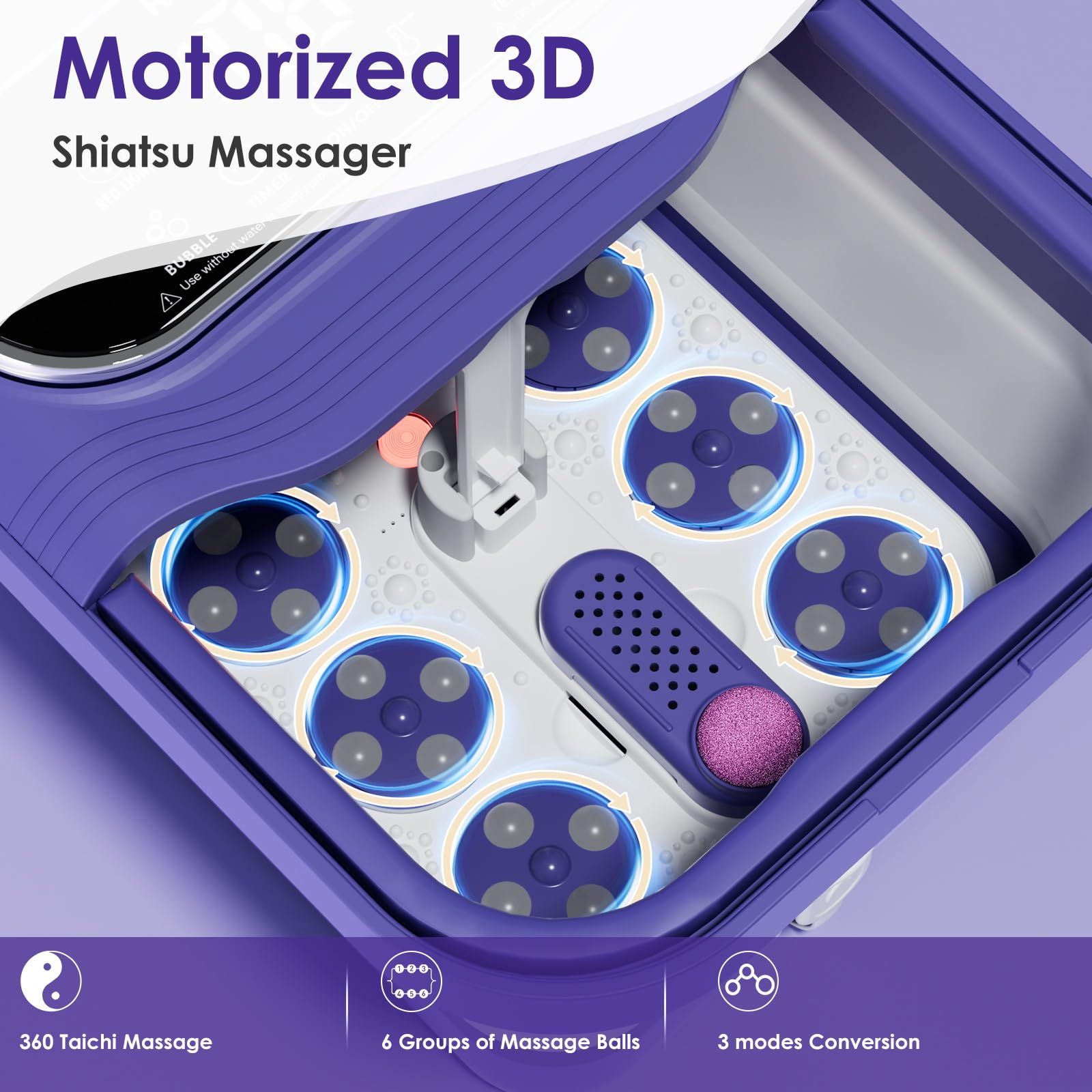 Ranjova Foot Spa temperature control maintains comfortable heat