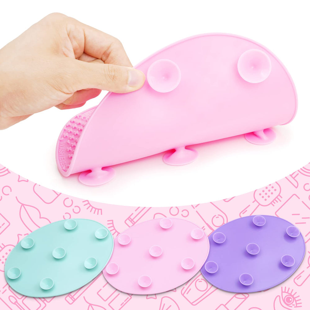 Ranphykx big-size cleaner mat 9x6.6 inches supports larger brushes.
