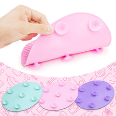 Ranphykx big-size cleaner mat 9x6.6 inches supports larger brushes.