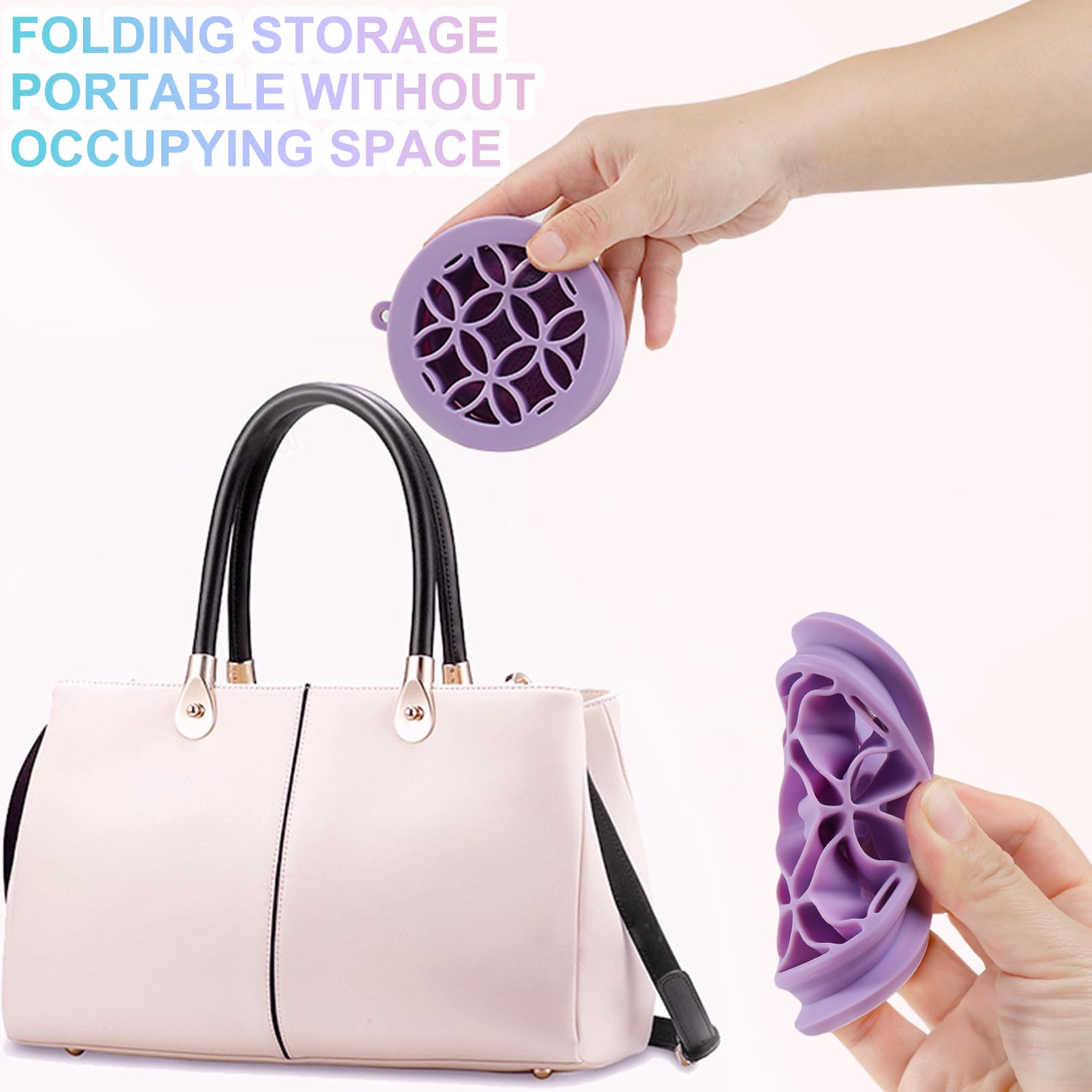 Ranphykx purple storage lid used as brush organizer and lid for air drying