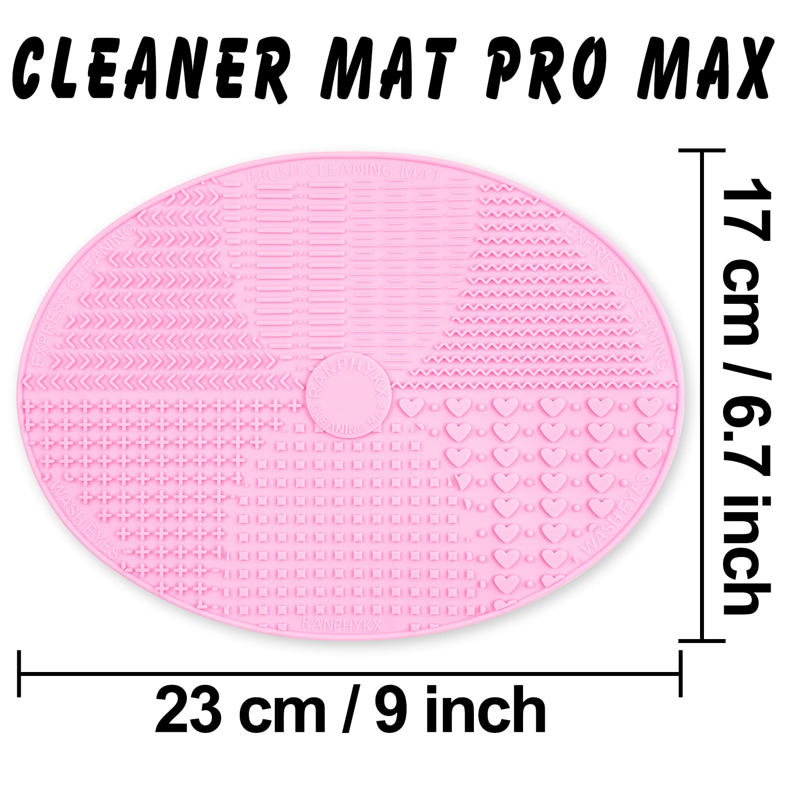 Ranphykx silicone cleaner pad with seven-thread texture for versatile brush cleaning.