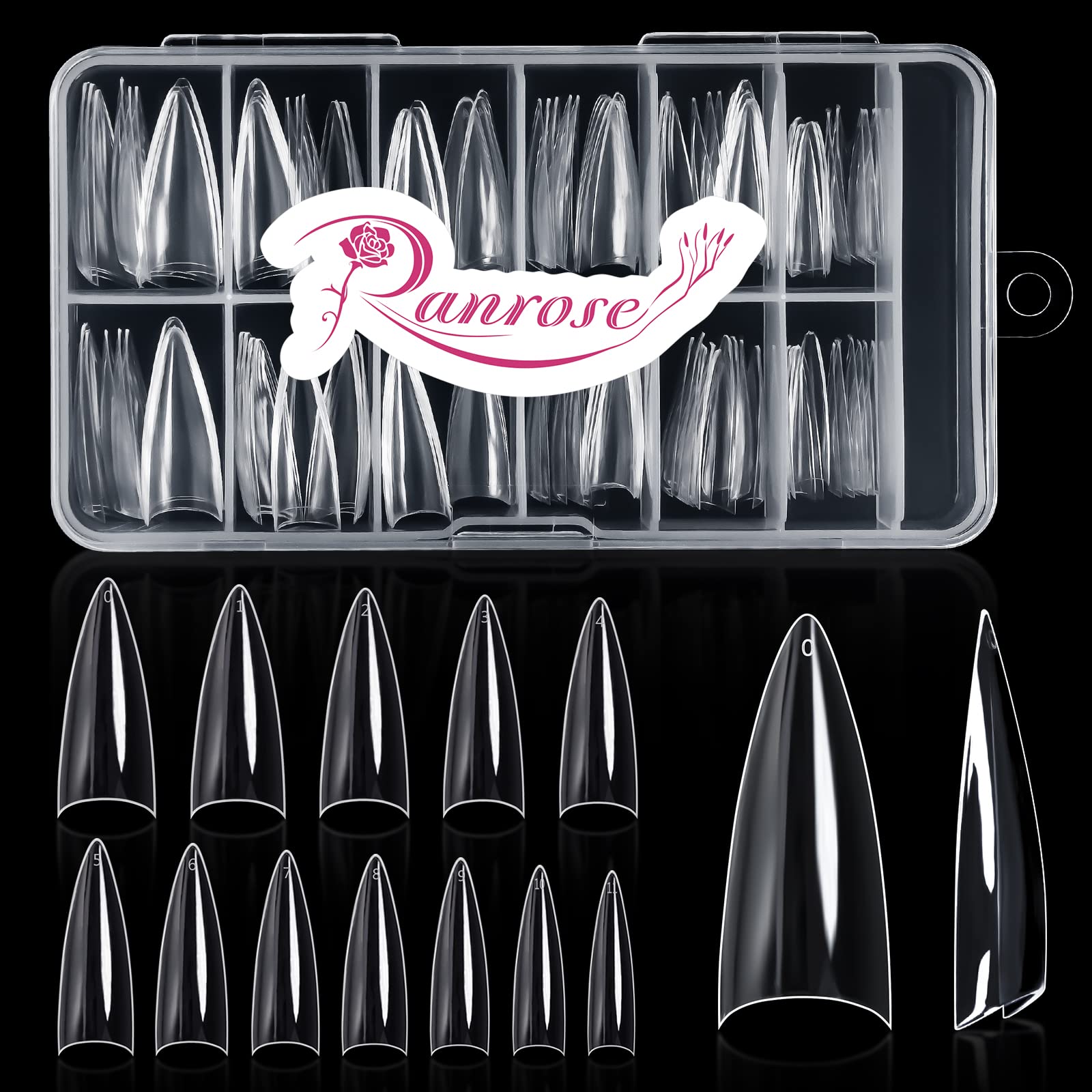 Ranrose short-nail-tips-pack shows a 120-piece set for versatile DIY manicures.