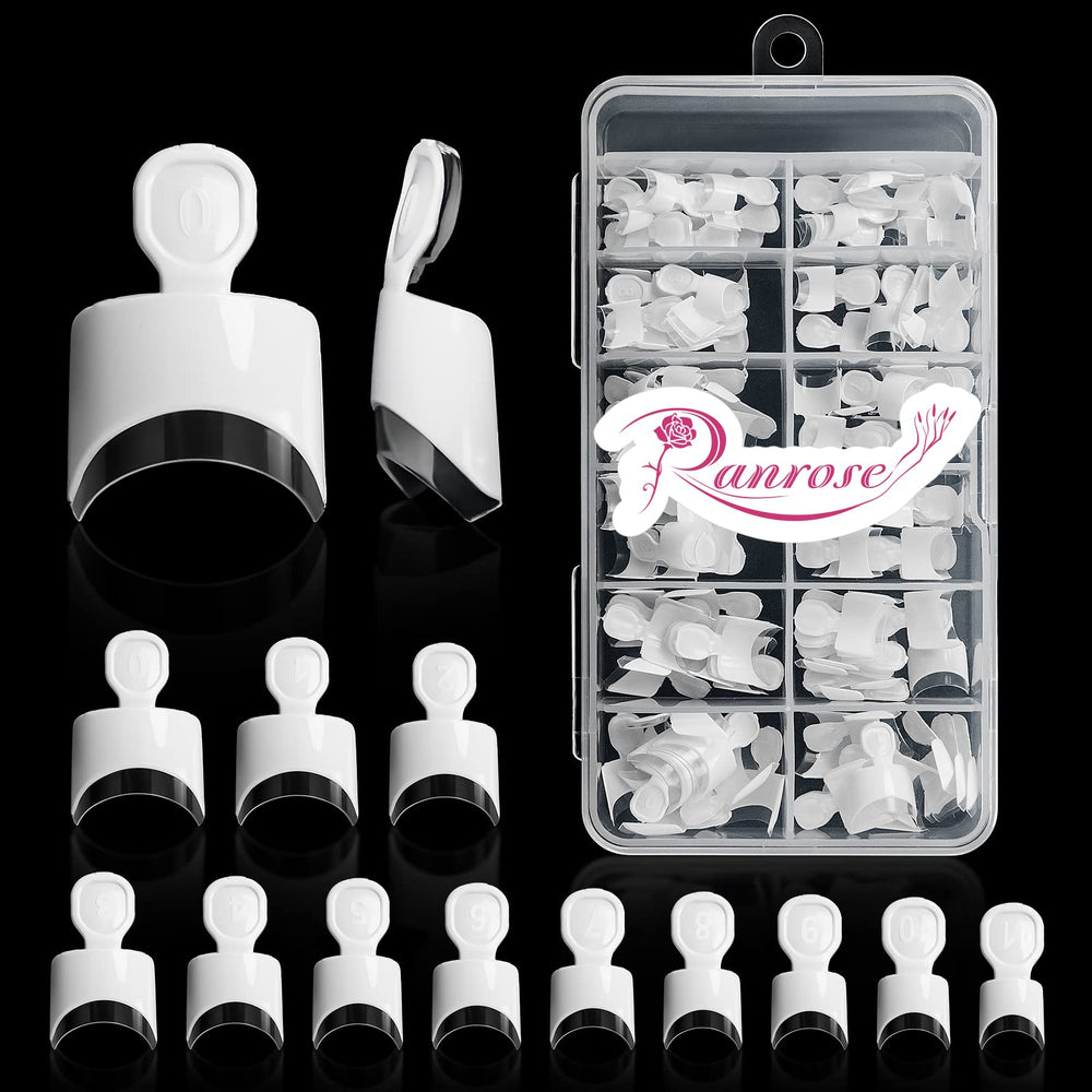 Ranrose box of white French nail tips, easy storage and quick access for DIY nails.