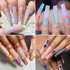 Ranrose 12 sizes (0–11) nail tips kit organized for flexible fitting.