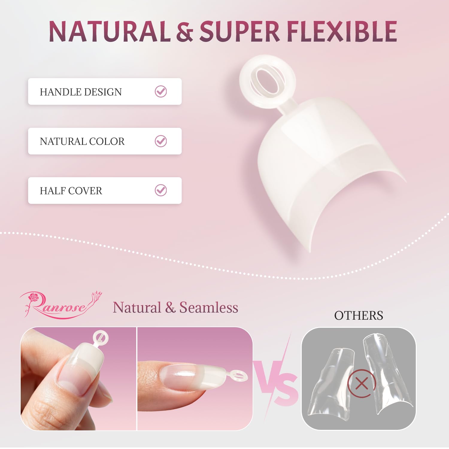 Ranrose office-friendly nail tips for low-profile nail art