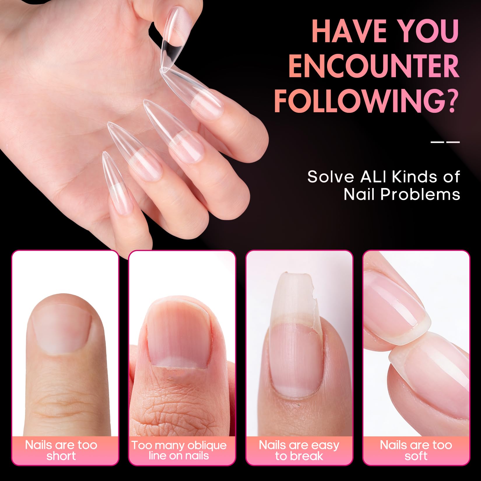 Ranrose professional nail-art compatible tips for salon or DIY projects.