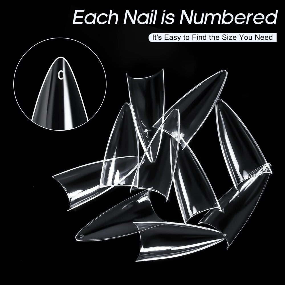 Ranrose scratch-resistant-transparent-nail-tips provide a subtle base for polish.