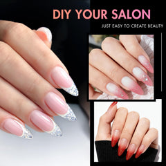 Ranrose soft gel material nail tips deliver natural look with flexible shaping.