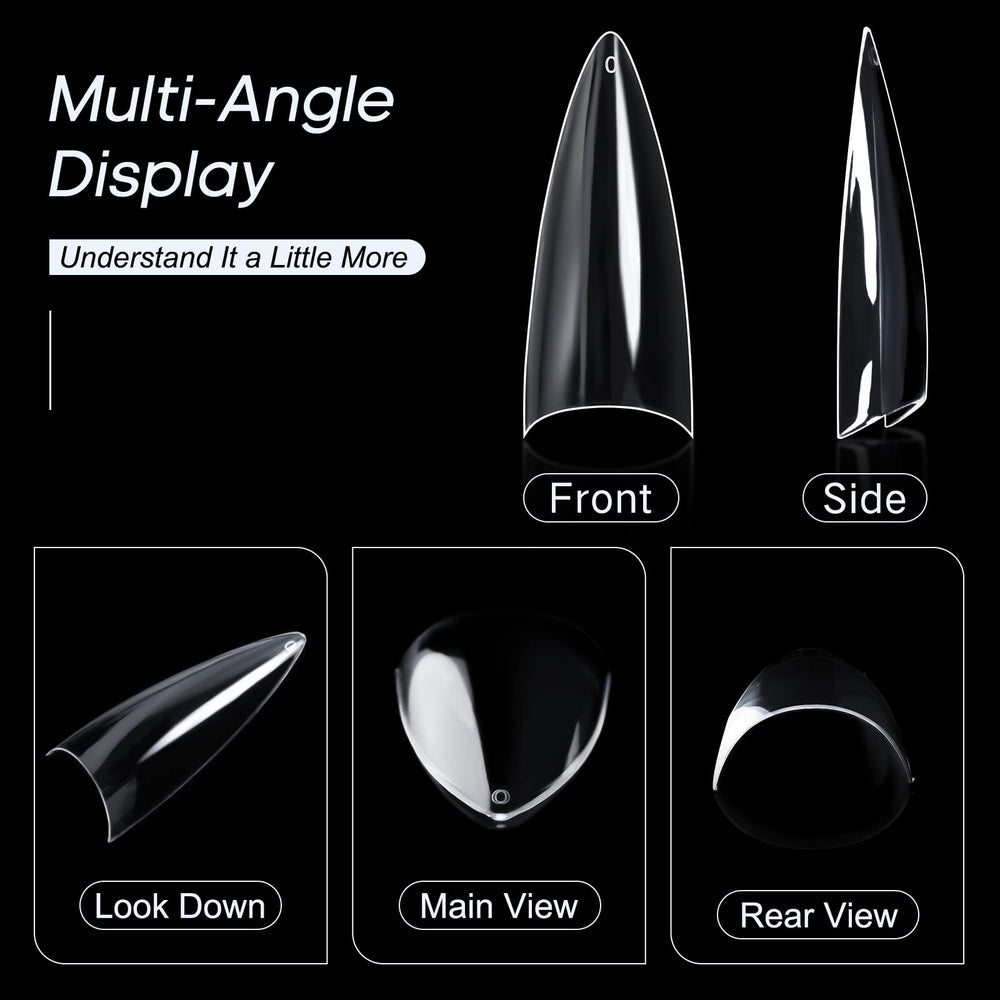 Ranrose stiletto-shape-design creates a sharp claw look with easy shaping.