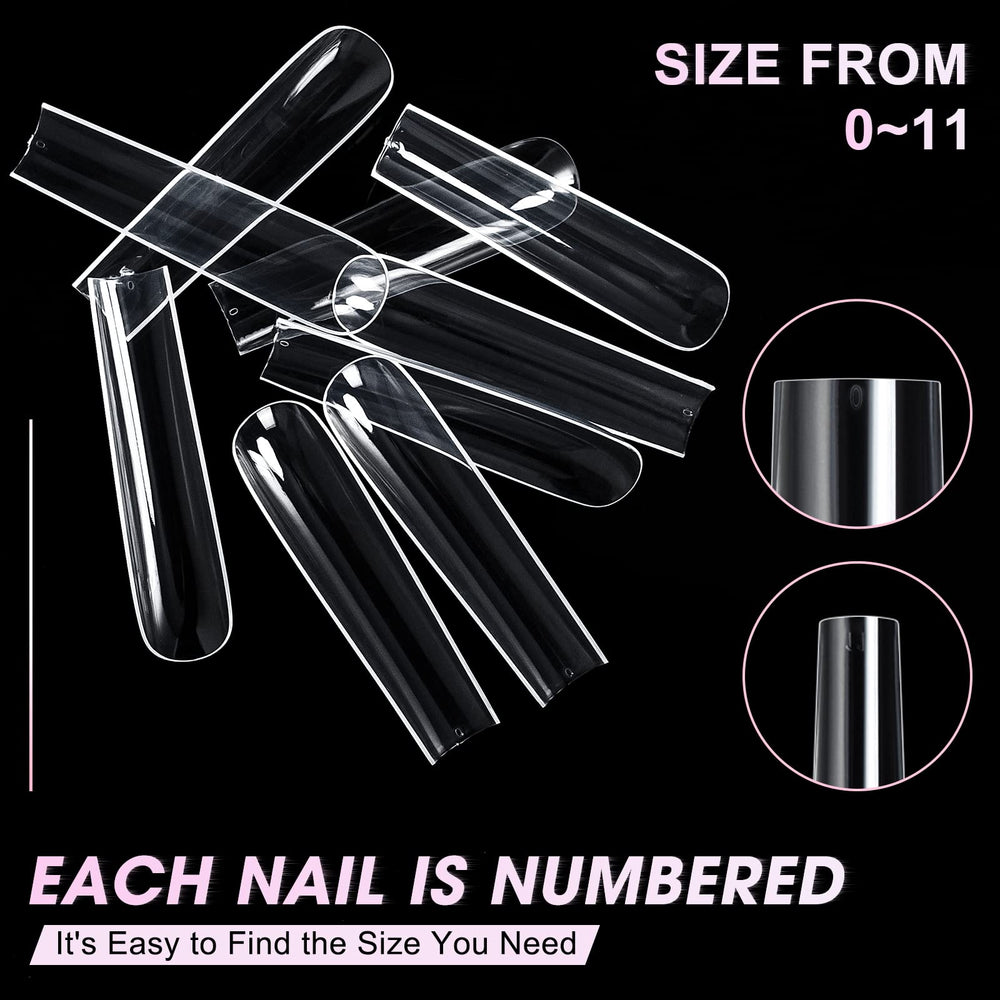 Ranrose XXXL clear nail tips for creative nail designs