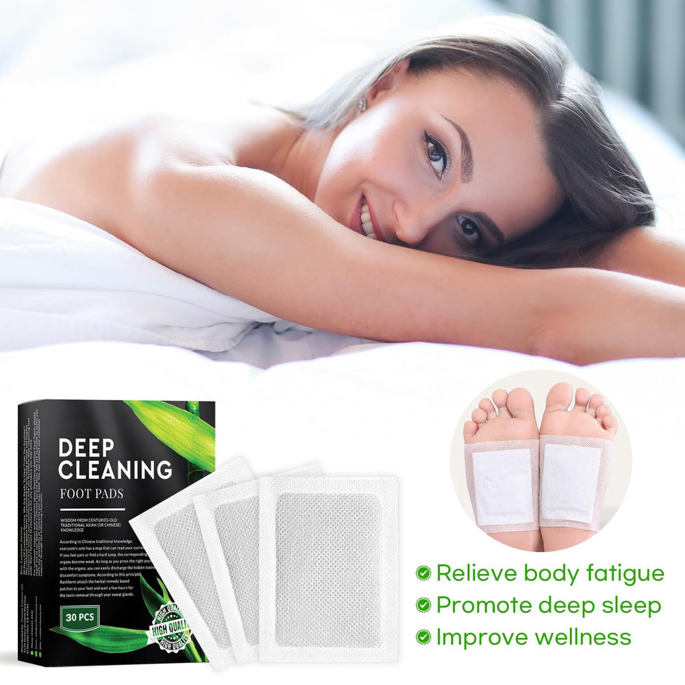 Rantherm foot patch in box showing bamboo-ginger ingredients for at-home use.