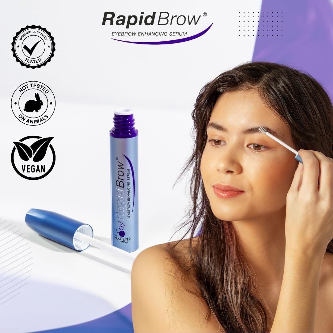 RapidBrow hydrating brow shot emphasizing natural shine for healthier hair