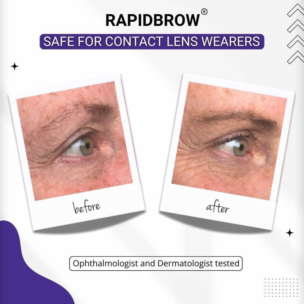 RapidBrow soft-touch brush for gentle grooming and control