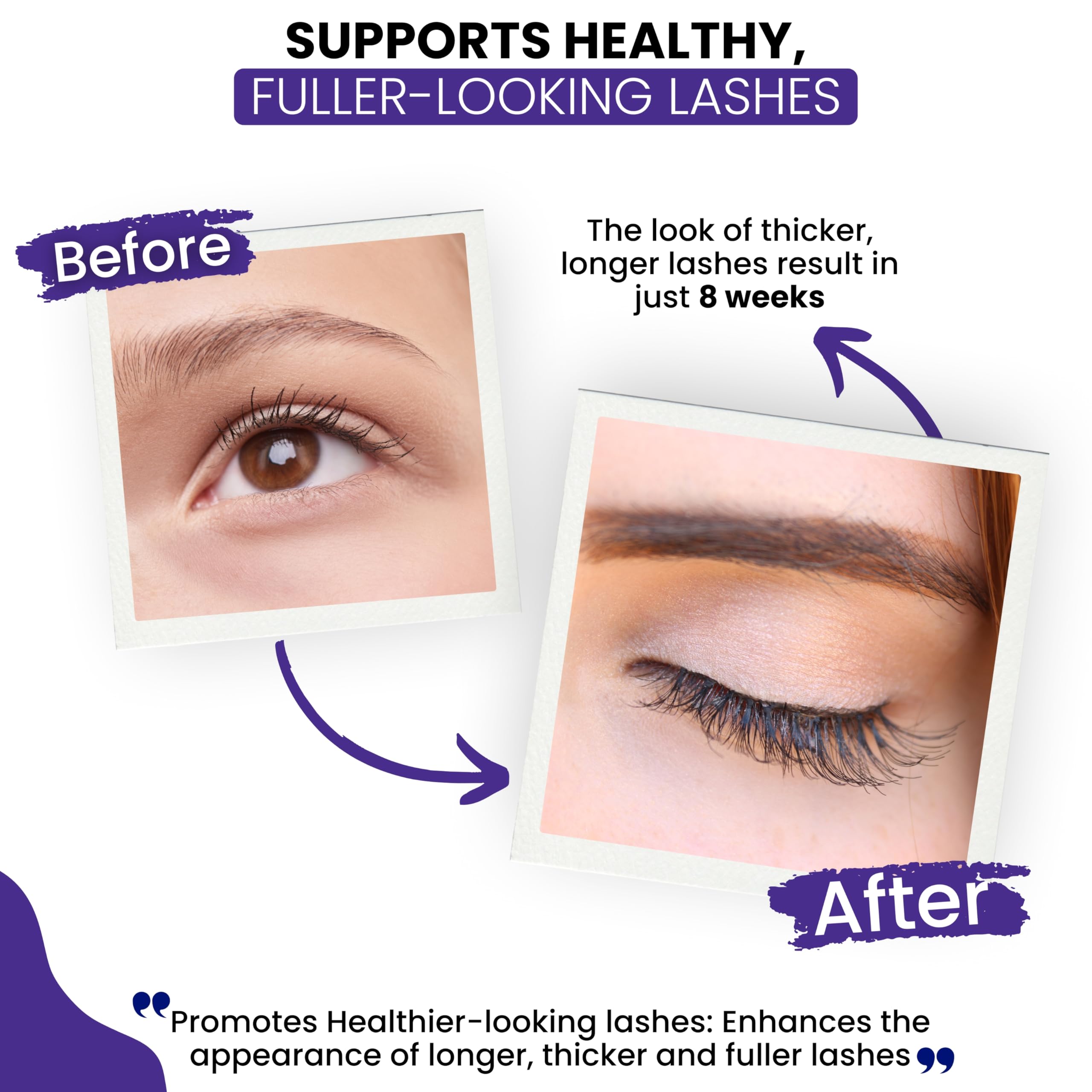 RapidLash lashes hydrated and nourished by conditioning actives