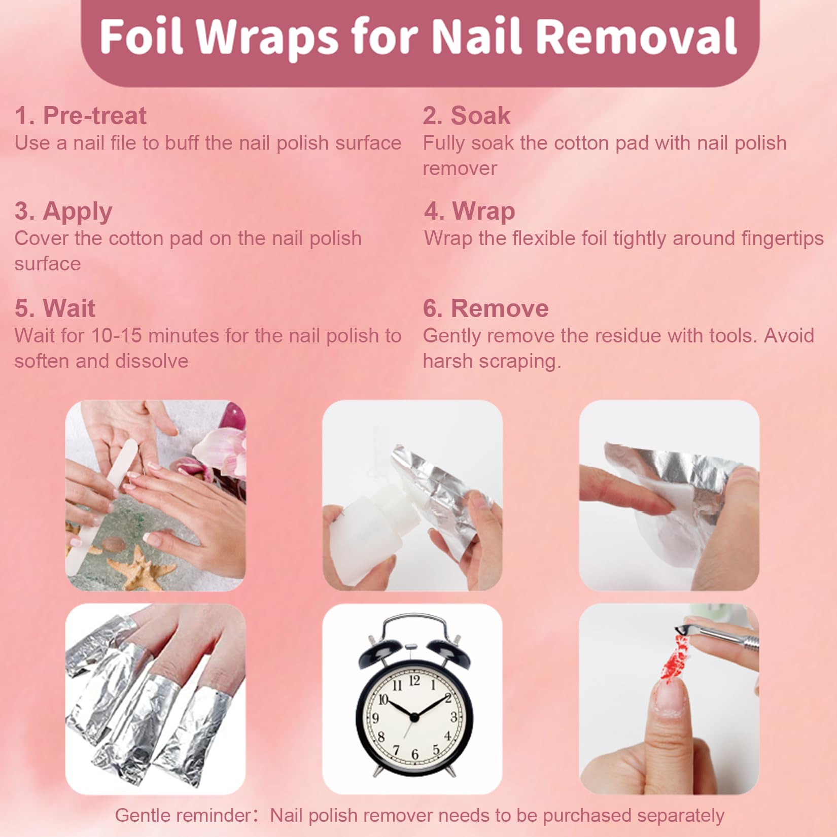RAQEHO aplicación fácil para remover esmalte, ahorro de tiempo.