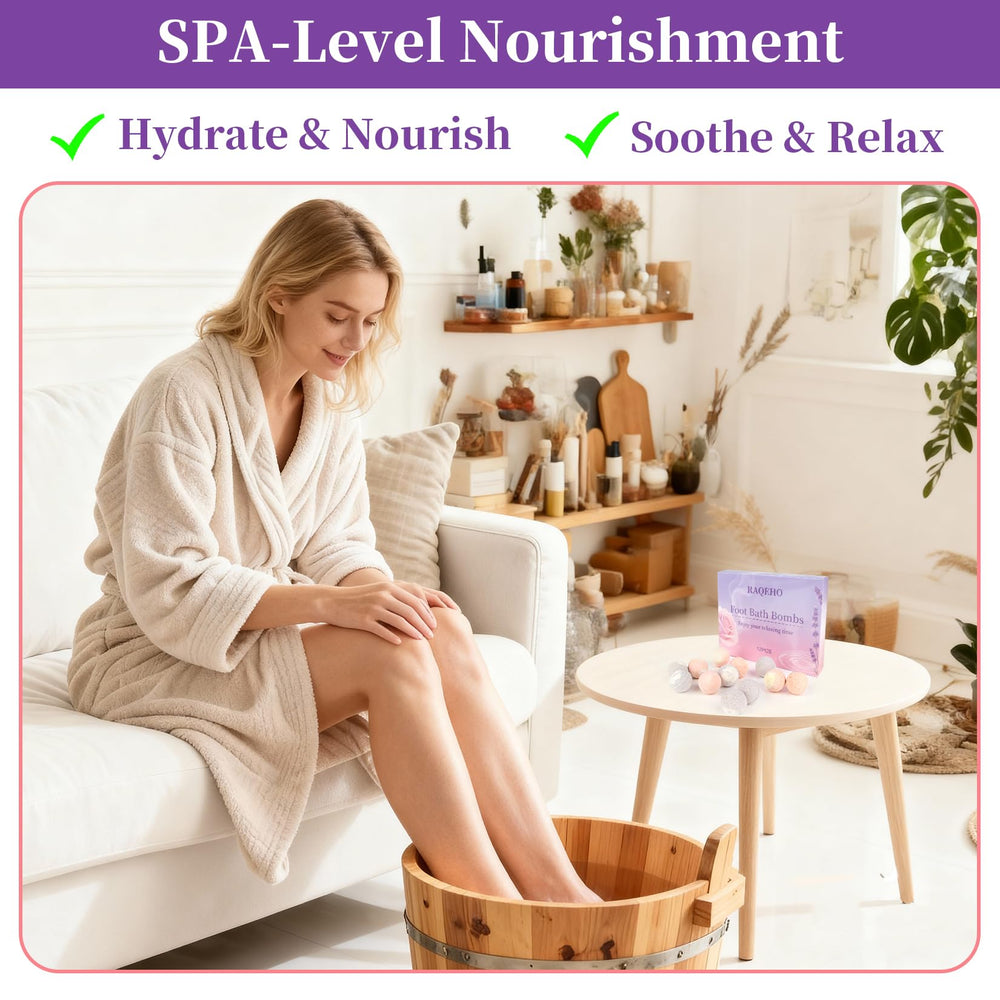 RAQEHO bombas-pies-olores-relajantes: aroma de rosa y lavanda para ambientes tranquilos.