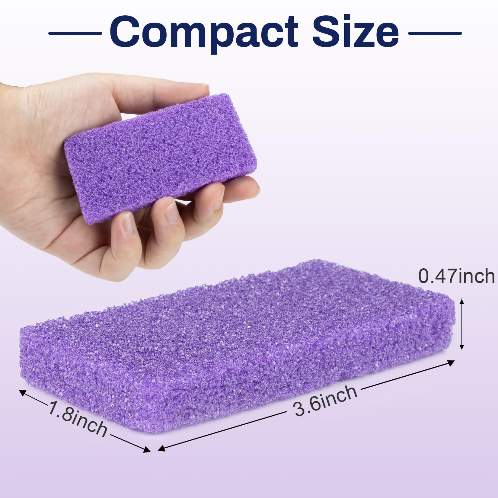 RAQEHO foot pedicure stone in hand for easy one-handed use