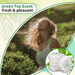 RAQEHO jabón té verde aroma fresco para limpieza suave de manos.