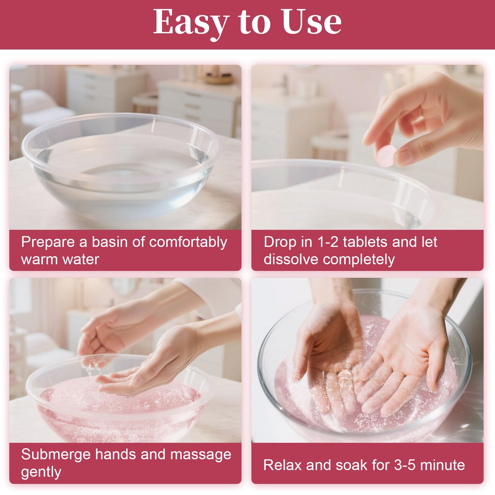 RAQEHO Pedicure bath scene depicts soothing foot care in warm water