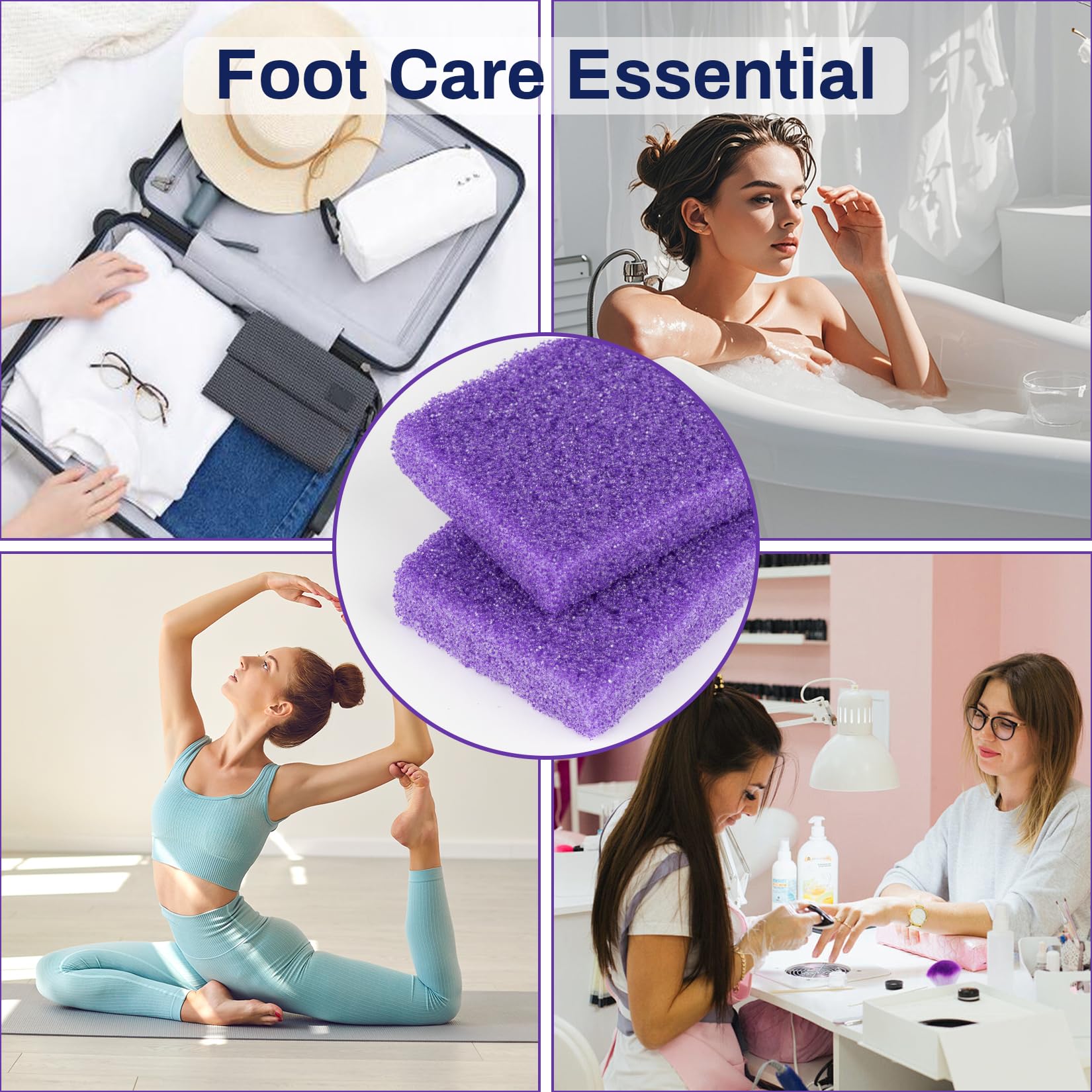RAQEHO purple pumice stone texture for effective callus removal